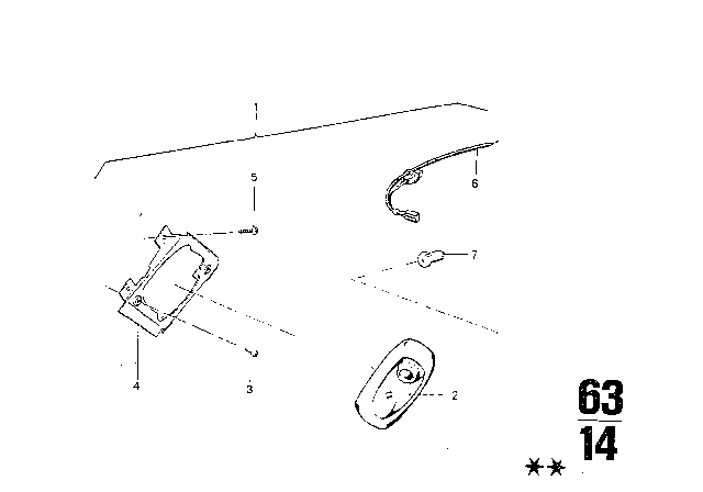 1973 BMW Bavaria Engine Compartment Light Diagram 2