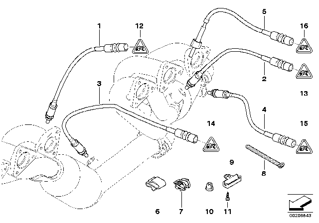 2003 BMW M3 Catalyst / Lambda Probe Diagram