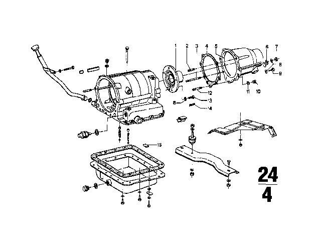 1975 BMW 2002 Mounting Parts / Suspension (ZF 3HP12) Diagram 3