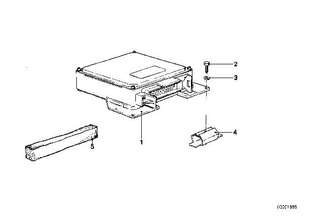 1985 BMW 524td Control Unit Diagram for 13611466344