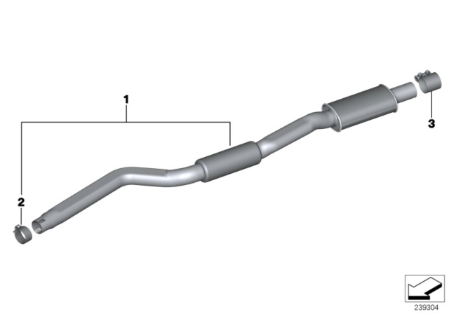 2013 BMW X1 Front Pipe Diagram for 18307646430