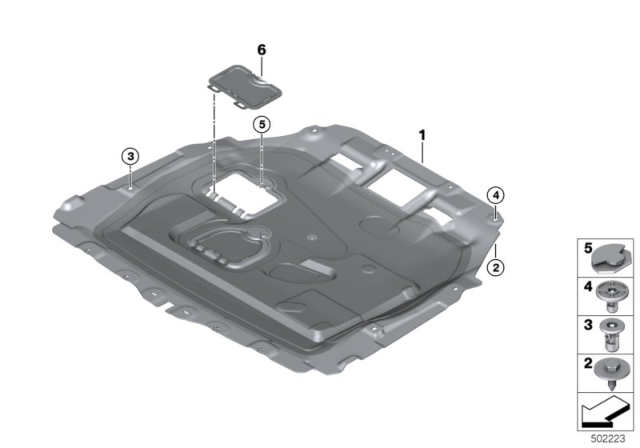 2020 BMW M235i xDrive Gran Coupe Underbonnet Screen Diagram