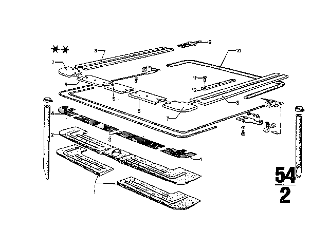 1971 BMW 2800CS Sliding Roof Diagram 2