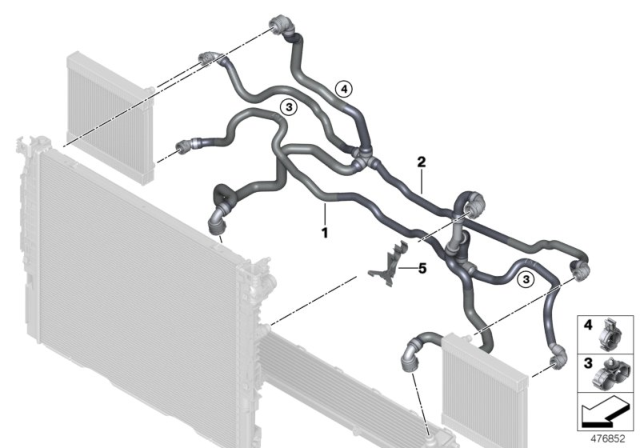 2019 BMW Alpina B7 Cooling System - Displaced Radiator Diagram