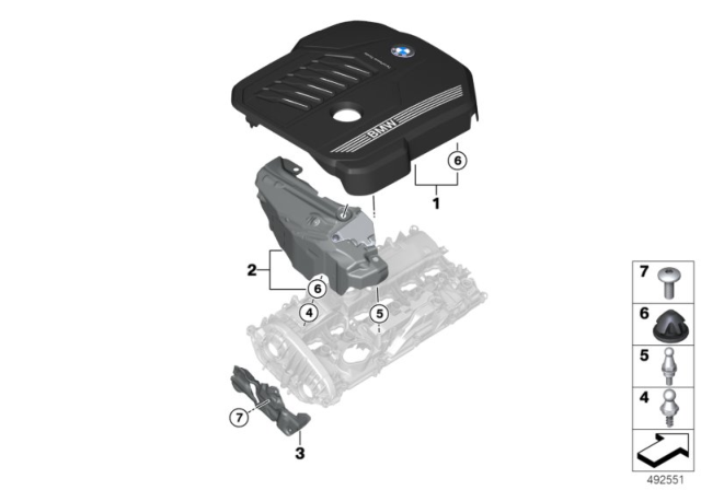 2020 BMW 540i xDrive Engine Acoustics Diagram