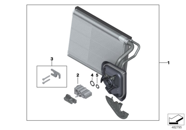 2020 BMW X4 Installation Kit, Expansion Valve Diagram for 64119382868