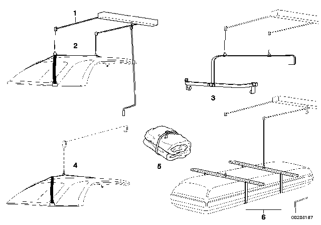 2006 BMW 330Ci Hardtop Support Frame Diagram for 82710009659