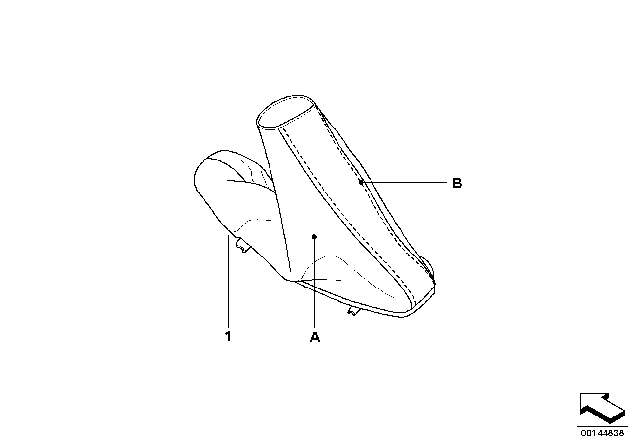 2007 BMW M6 Individual Handbrake Lever Diagram