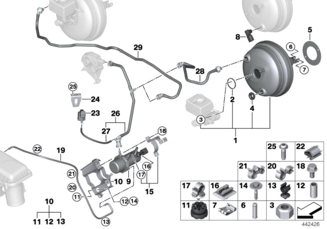 2018 BMW X5 Vacuum Hose Black Diagram for 11657803732