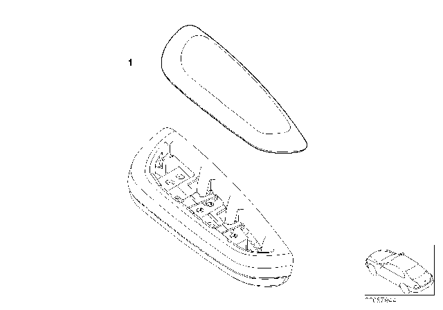 2005 BMW 330Ci Individual Armrest Diagram 4