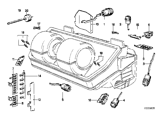 1986 BMW 735i Valve Diagram for 64111376325