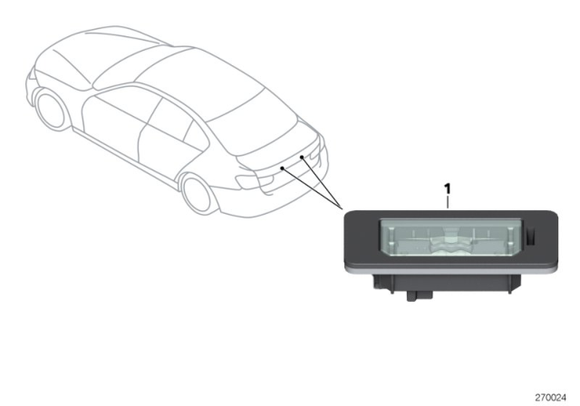 2018 BMW 430i Number-Plate Light LED Diagram