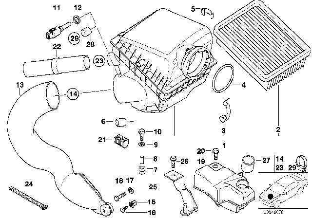 2000 BMW M5 Intake Silencer Diagram