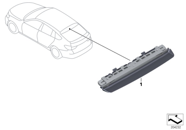 2014 BMW 535i GT Third Stoplamp Diagram