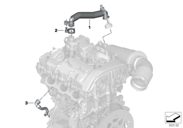 2015 BMW i8 Crankcase - Ventilation Diagram