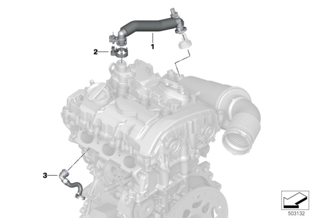 2019 BMW i8 Crankcase - Ventilation Diagram