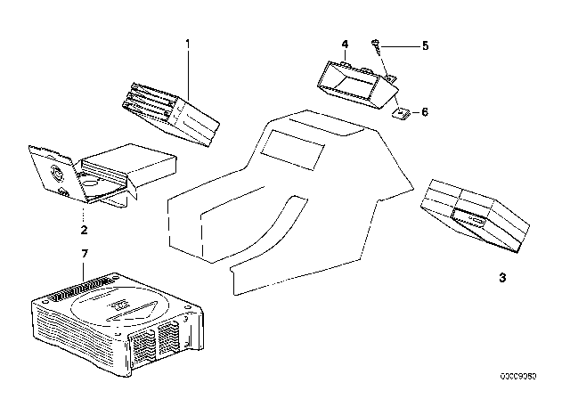 1997 BMW 840Ci Radio Accessories Diagram