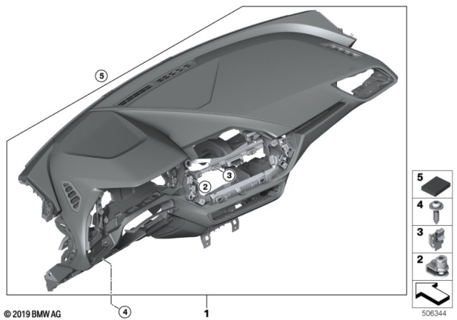 2020 BMW M235i xDrive Gran Coupe Trim Panel Dashboard Diagram