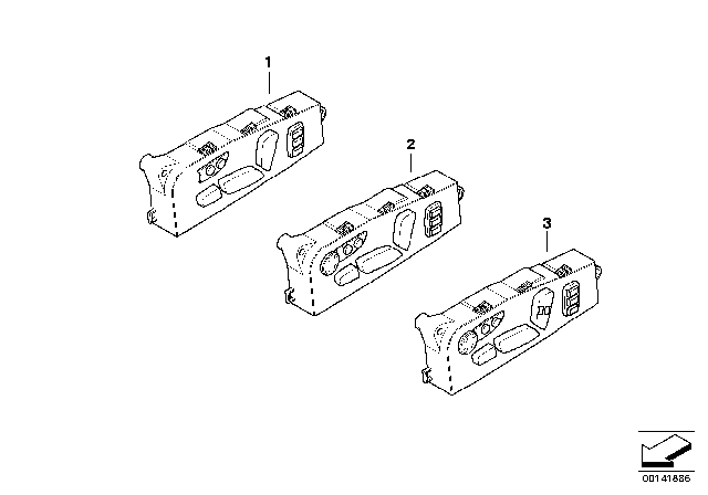 2009 BMW M5 Switch Seat Adjusting Front Left Diagram for 61316933438