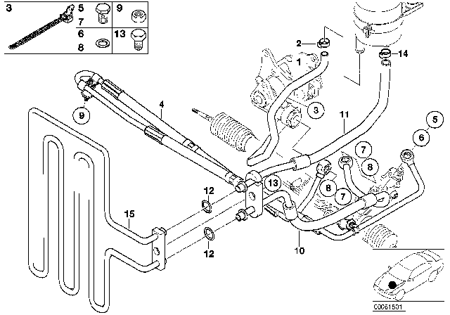 2003 BMW Alpina V8 Roadster Return Pipe Diagram for 32416750281