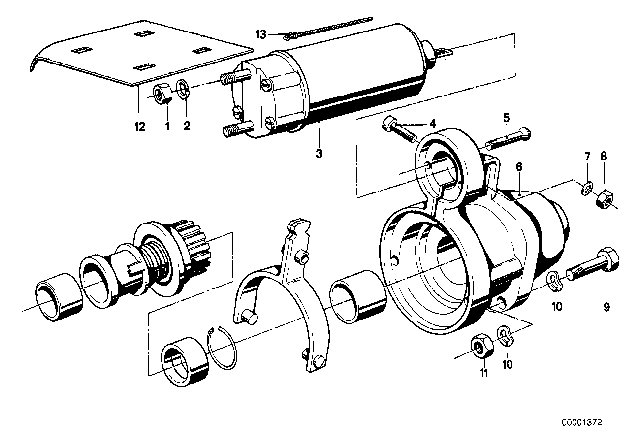 1980 BMW 320i Starter Parts Diagram 2