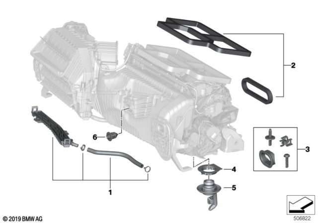 2019 BMW Z4 Housing Parts, Heater And Air Conditioning Diagram
