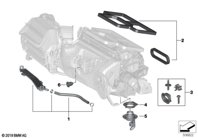 2020 BMW Z4 SET OF RETAINING ELEMENTS Diagram for 64119382894