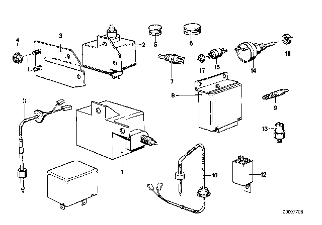 1978 BMW 530i Relay For Speed Switch Diagram for 61311362780