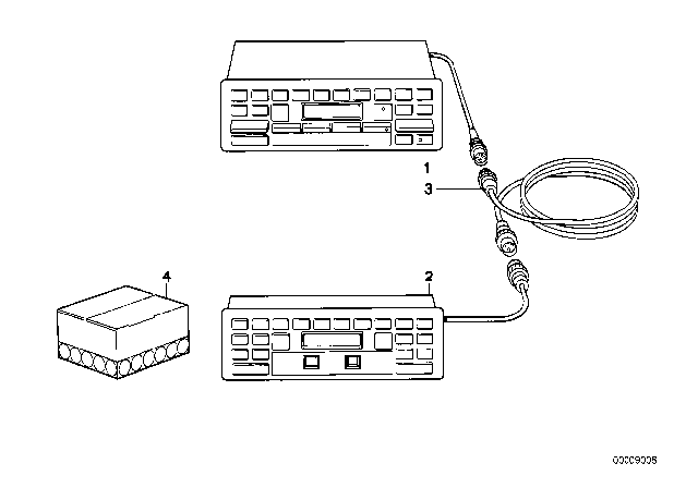 1983 BMW 733i Cable Diagram for 65121375251