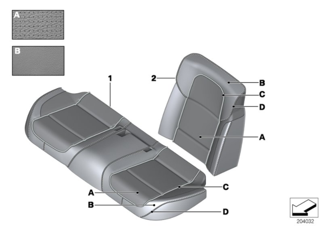 2014 BMW 740i Individual Basic Seat Diagram