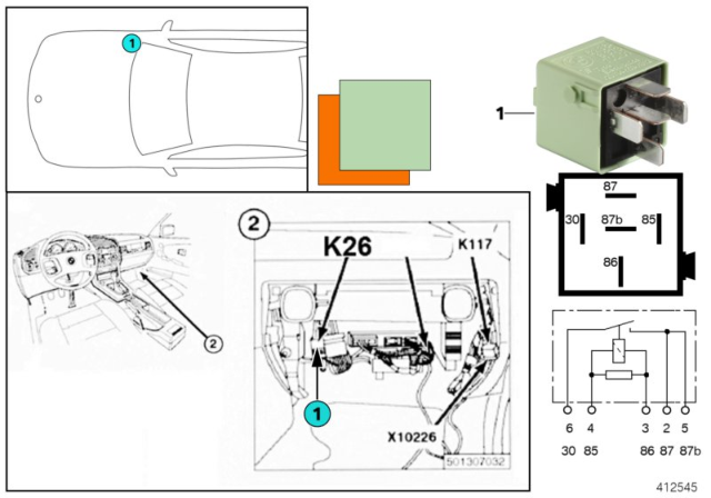 1998 BMW 328i Relay, Daytime Driving Lights Diagram