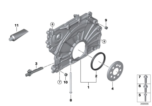 2014 BMW i8 Timing Case Diagram