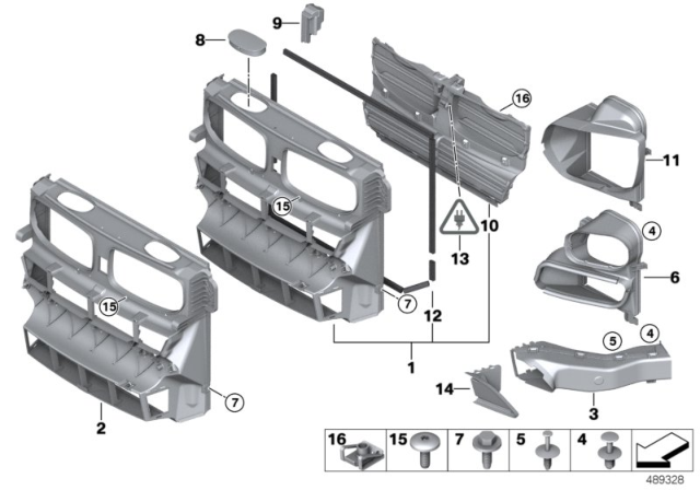 2012 BMW X5 M Air Ducts Diagram 1