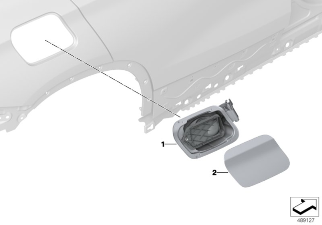 2020 BMW X2 Fill-In Flap Diagram for 51177468161