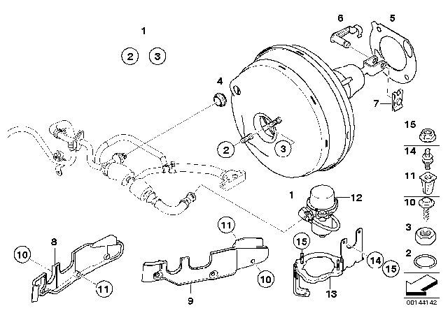 2006 BMW M5 Power Brake Unit Depression Diagram