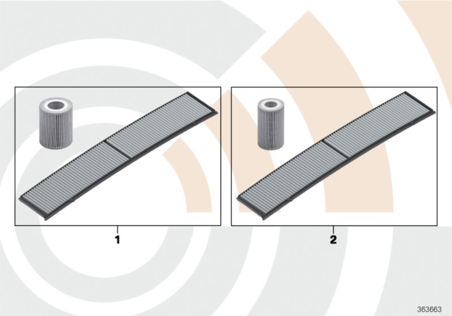 2013 BMW 328i Service Kit, Service I / Oil Service Diagram