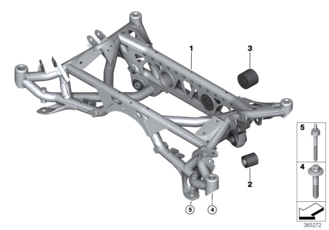 2019 BMW M4 Rear Axle Carrier Diagram