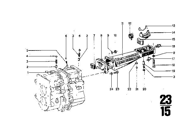 1970 BMW 2800 Housing & Attaching Parts (ZF S5-16) Diagram 3
