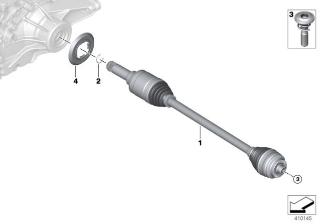 2016 BMW X1 Output Shaft Diagram 1