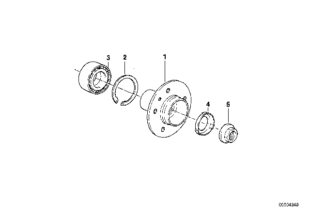 1998 BMW 318ti Side Shaft/Wheel Bearings Diagram