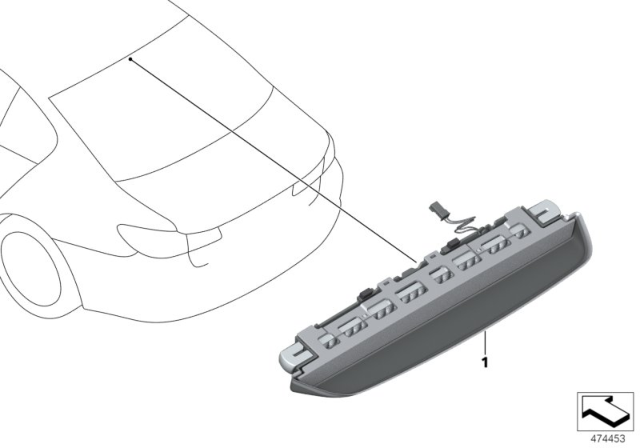 2019 BMW M550i xDrive Third Stoplamp Diagram for 63257360526