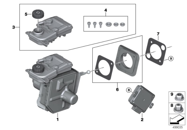 2020 BMW X5 POWER BRAKE Diagram for 34516862048