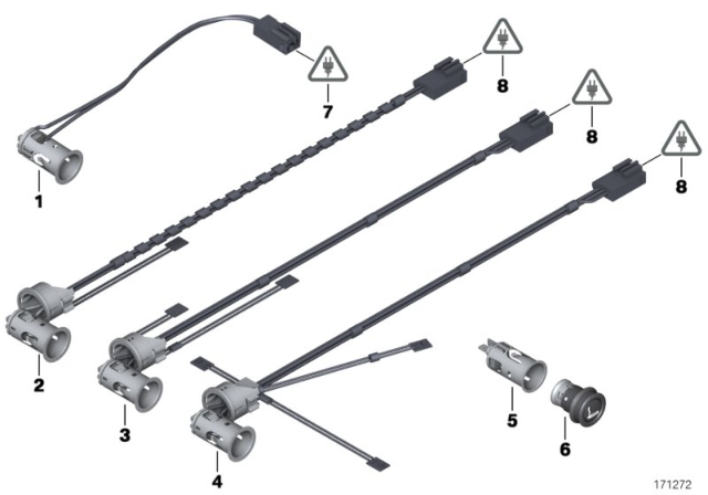 2008 BMW 750i Cigarette Lighter / Power Sockets Diagram