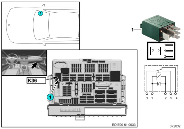 2016 BMW Z4 Relay, Wiper Diagram