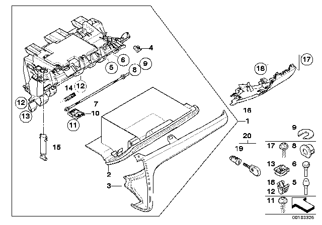 2013 BMW 128i Glove Box Diagram