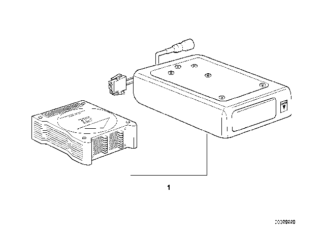 1990 BMW 735i CD Player / Changer Diagram 1