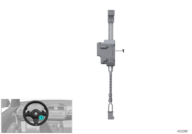 2018 BMW X1 Steering Wheel Electronics Control Unit Diagram for 61317851268