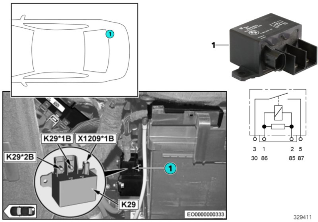 2016 BMW 328i Relay, Isolation 2nd Battery Diagram