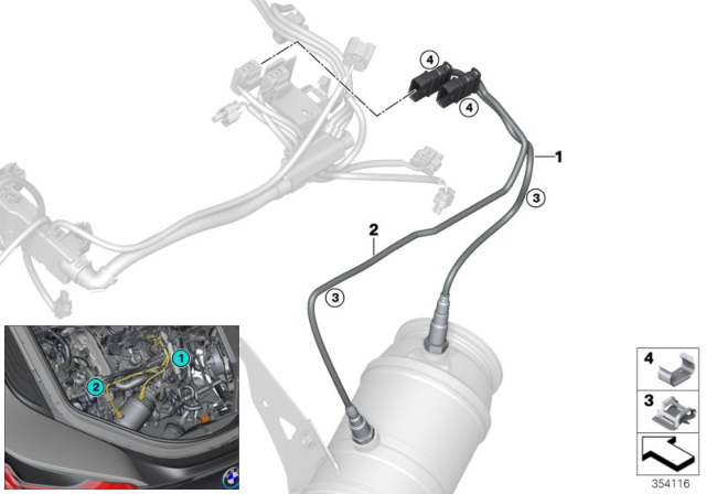 2015 BMW i8 Lambda Probe Fixings Diagram