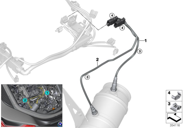 2016 BMW i8 Lambda Probe Fixings Diagram